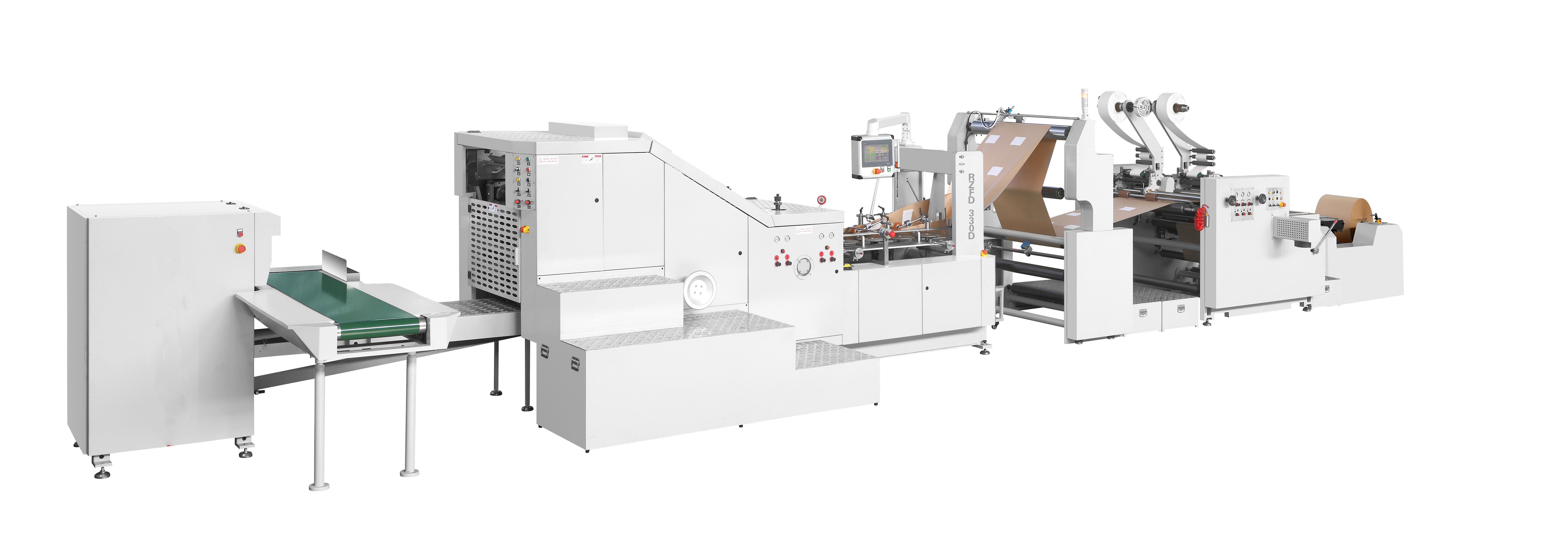 Máquina automática para fabricar bolsas de papel con fondo cuadrado de alta velocidad LQ-R330D (bolsa de parche)