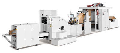 LQ-R190P Máquina para fabricar bolsas de papel de fondo cuadrado con alimentación por rollo con máquina de impresión flexográfica