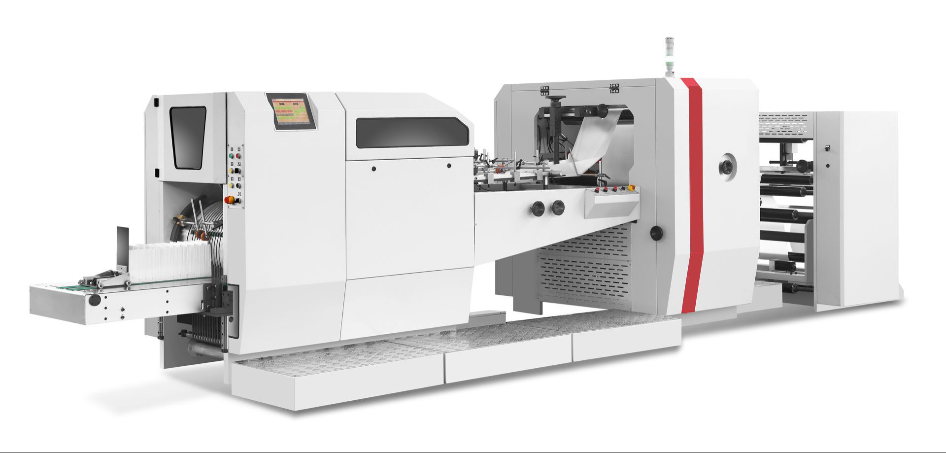 LQ-R350J Máquina para fabricar bolsas de papel planas y tipo cartera de alta velocidad totalmente automática